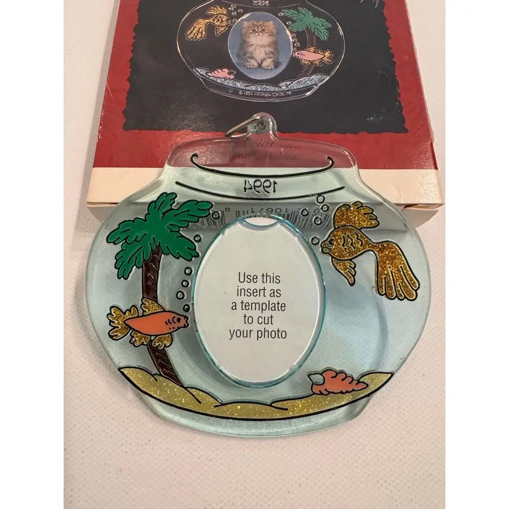 Hallmark Keepsake Ornament Special Cat 1994 Photo Holder Fishbowl
